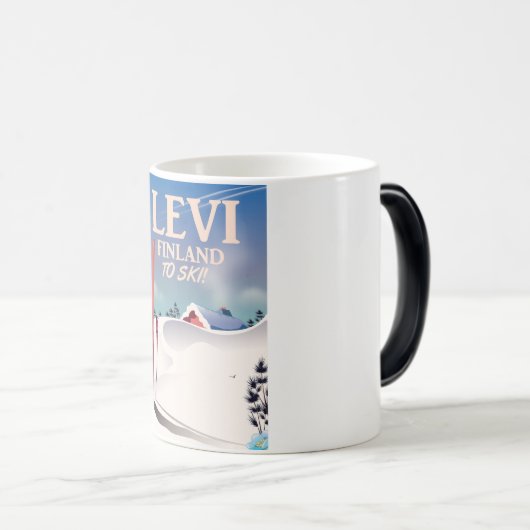 Levi, Finnland - Skiposter Verwandlungstasse (VorderseiteRechts)