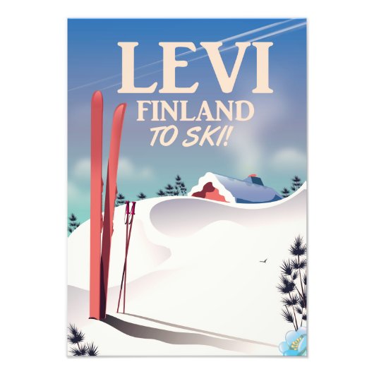 Levi, Finnland Skireiseplakat Fotodruck (Vorne)