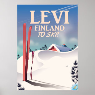 Levi, Finnland Skireiseplakat Poster