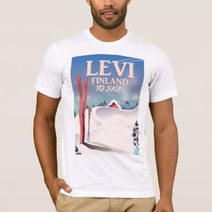 Levi, Finnland Skireiseplakat T-Shirt