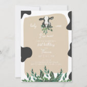 LEVI Kuh Einladung zum ersten Geburtstag (Vorderseite)