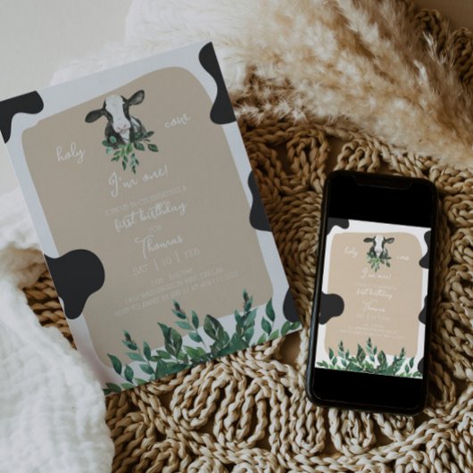 LEVI Kuh Einladung zum ersten Geburtstag