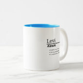 Levi, Personalisierter Name des Jungen Zweifarbige Tasse (VorderseiteRechts)