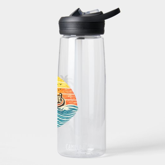 Levi Retro Sunset Name Design Trinkflasche (Links)