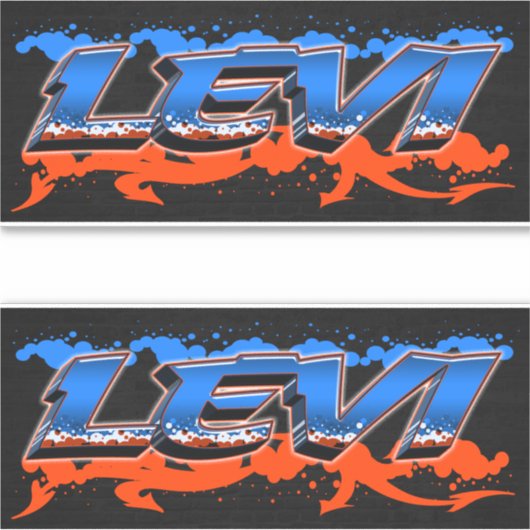Levi Vorname Name Graffiti Aufkleber Sticker (Vorderseite)