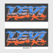 Levi Vorname Name Graffiti Aufkleber Sticker (Blatt)