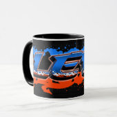 Levi Vorname Name Graffiti blue orange Tasse (Vorderseite Links)