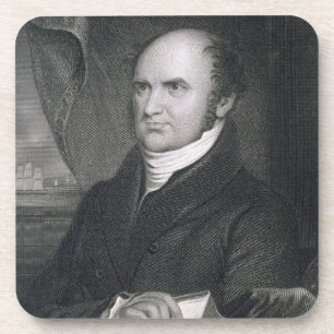 Levi Woodbury, graviert von Robert E. Whitechurch Untersetzer