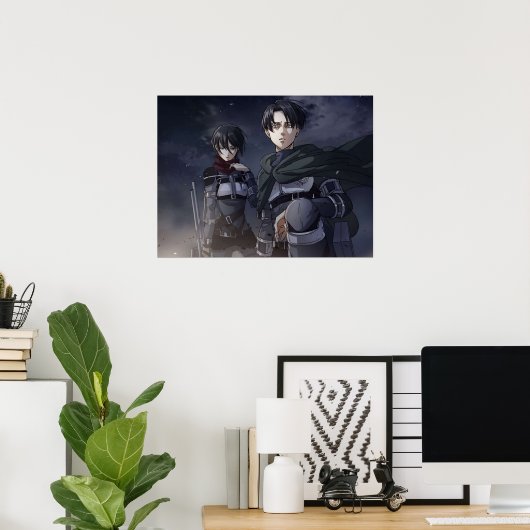 Levi x Mikasa Poster (Heimbüro)