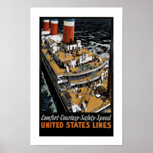 Leviathan-Aft-View der United Staaten Line Poster
