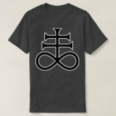 Leviathan Cross Black Body White Kontur T-Shirt (Design vorne)