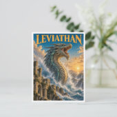 Leviathan, Gothic Fantasy Monster Postkarte (Stehend Vorderseite)