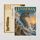 Leviathan, Gothic Fantasy Monster Postkarte (Vorne/Hinten)