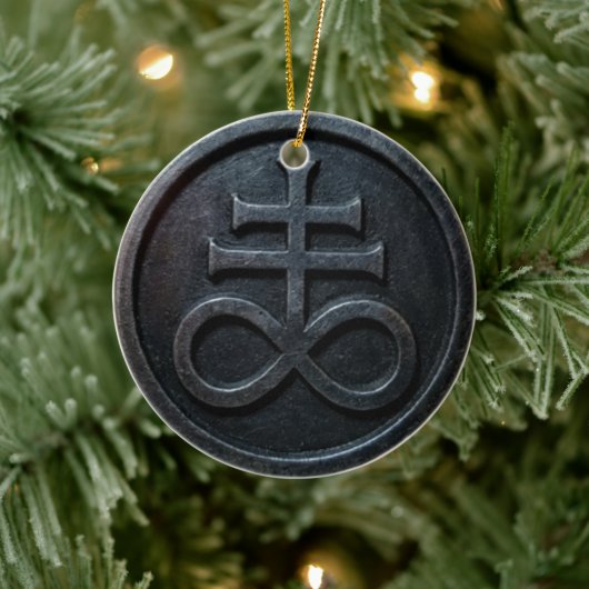 Leviathan-Kreuz Keramik Ornament (Baum)
