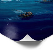 Leviathan’s Flight to Freedom – Surreal Whale Art Poster (Ecke)