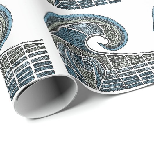 Leviathan-Skizze - Farbe Geschenkpapier (Rolleneckpunkt)