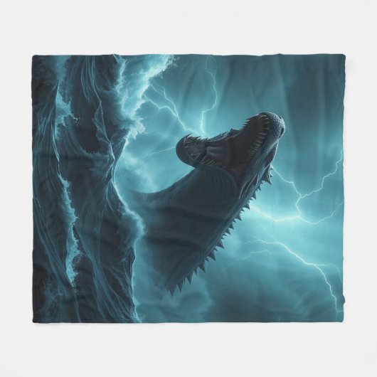 „Leviathan – Wächter der Tiefsee“   Fleecedecke (Vorderseite (Horizontal))