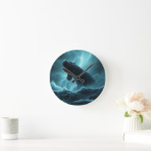„Leviathan – Wächter der Tiefsee“   Runde Wanduhr (Zuhause)