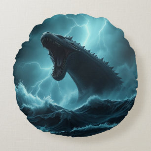 „Leviathan – Wächter der Tiefsee“   Rundes Kissen