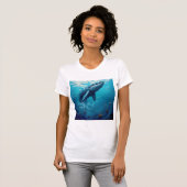 Leviathan's Flight to Freedom - Surreal Whale Art T-Shirt (Vorne ganz)