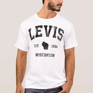 Levis Wisconsin Wi Vintag Athletic Black Sports T-Shirt