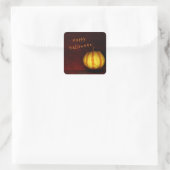 Levitate Pumpkin - Stillleben Quadratischer Aufkleber (Tasche)