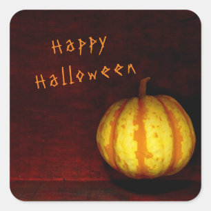 Levitate Pumpkin - Stillleben Quadratischer Aufkleber