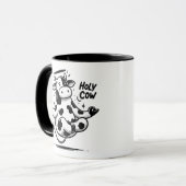 Levitating Meditating Holy Cow Mug – Zen Animal  Tasse (Vorderseite Links)