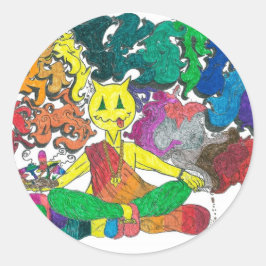 Levitation Runder Aufkleber