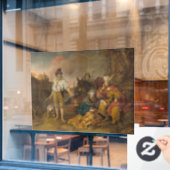 Levite und sein Konkubin in Gibeah, Altes Testamen Fensteraufkleber (Café-Fenster)