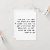 Leviticus 19:17 KJV Bibelschrift Gruß Karte (Vorderseite/Rückseite Beispiel)