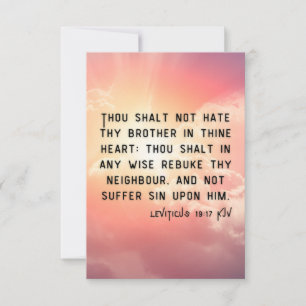 Leviticus 19:17 KJV Bibelschrift Pic Begrüßung Karte