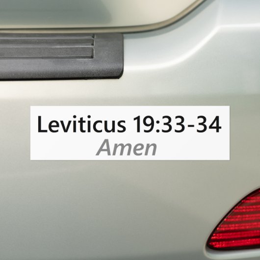Leviticus 19:33 - 35 autoaufkleber (Auf Auto)