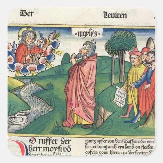 Leviticus 1 1-7 Das Gesetz der Angebote, aus dem " Quadratischer Aufkleber (Vorderseite)