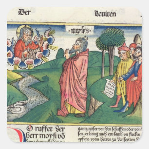 Leviticus 1 1-7 das Gesetz von Angeboten, vom 'NU Quadratischer Aufkleber