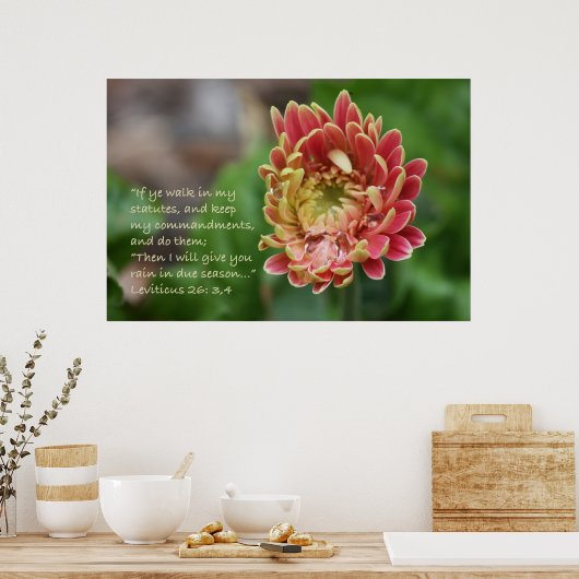 Leviticus 26:3,4 Schrift-Poster Poster (Küche)