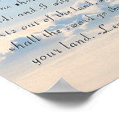 Leviticus 26:6 Schrift-Poster Poster (Ecke)