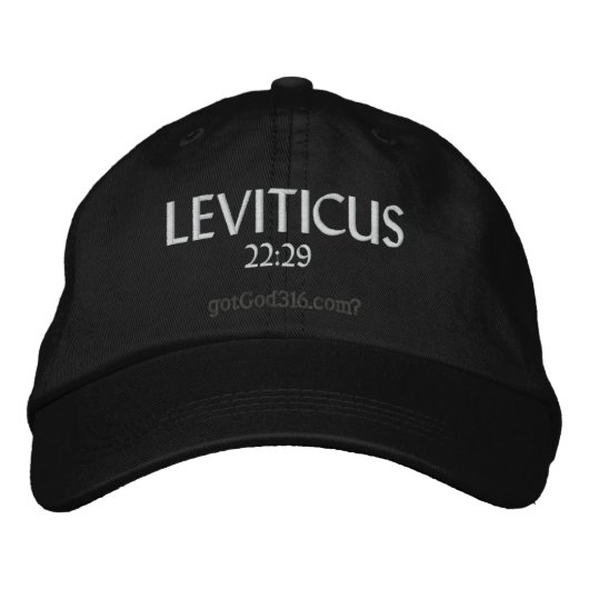 LEVITICUS gotGod316.com 22:29 Bestickte Baseballkappe (Vorderseite)