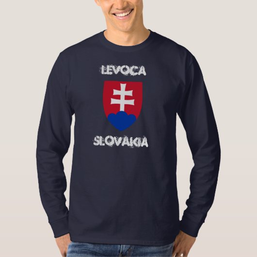 Levoca, Slowakei mit Wappen T-Shirt (Vorderseite)