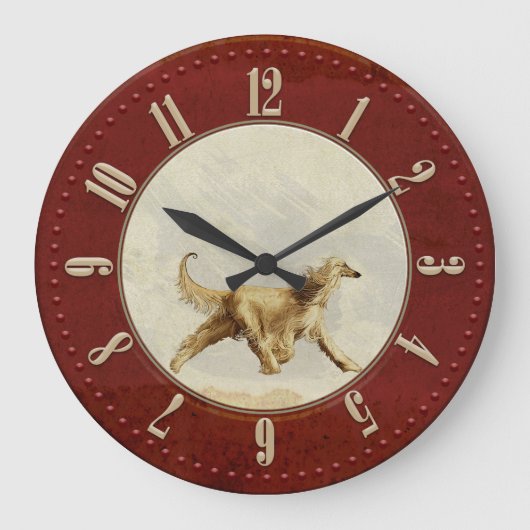 Lévriafghan aux allures große wanduhr (Vorderseite)