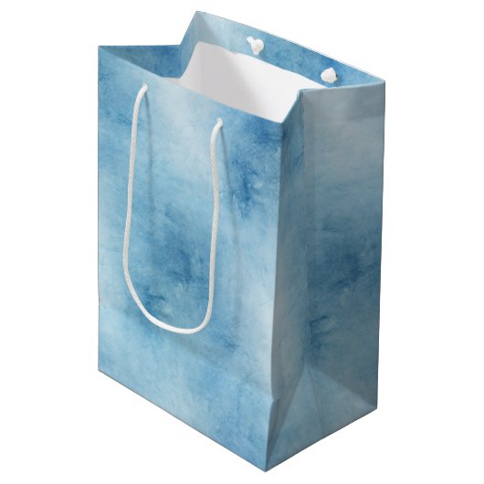 Levrina - Bleached Denim Farbverläufe Mittlere Ges Geschenktüte (Vorderseite Schrägansicht)