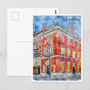 Levy Gorvy New York Reiseort Wasserfarbe Postkarte