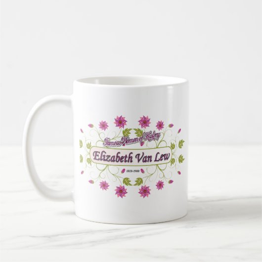 Lew ~ Elizabeth Van/berühmte USA-Frauen Kaffeetasse (Links)