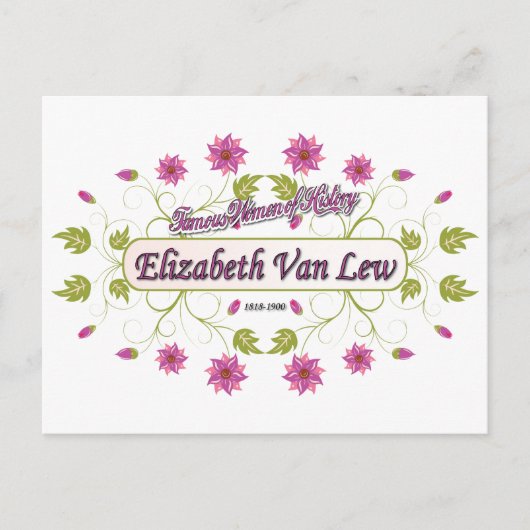 Lew ~ Elizabeth Van / Famous USA Women Postkarte (Vorderseite)