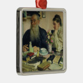 Lew Tolstoi mit seiner Ehefrau in Yasnaya Polyana Silbernes Ornament (Rechts)
