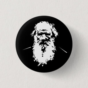 Lew Tolstoi - Porträt Button