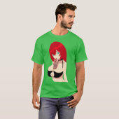 Lewd anime girl funny T-Shirt (Vorne ganz)