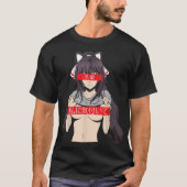 Lewd Hentai Notice Me Senpai Sexy Undressing Anime T-Shirt (Vorderseite)