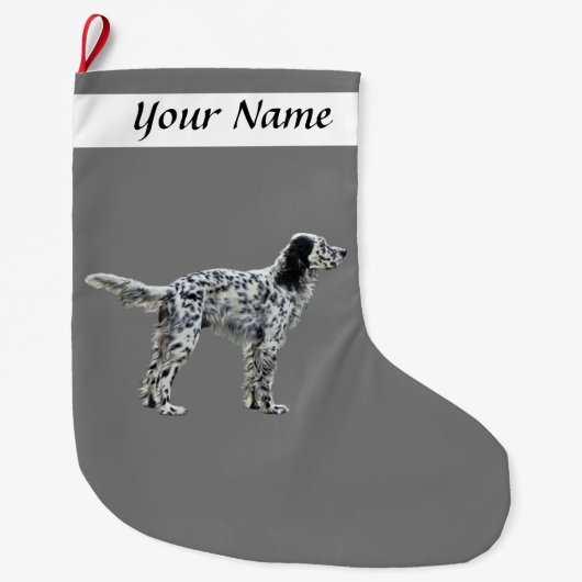 Lewellin Setter Großer Weihnachtsstrumpf (Vorderseite)