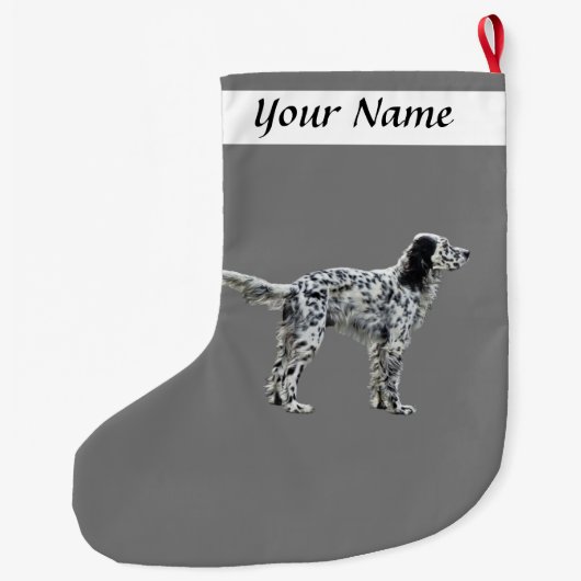 Lewellin Setter Großer Weihnachtsstrumpf (Rückseite)